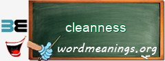 WordMeaning blackboard for cleanness